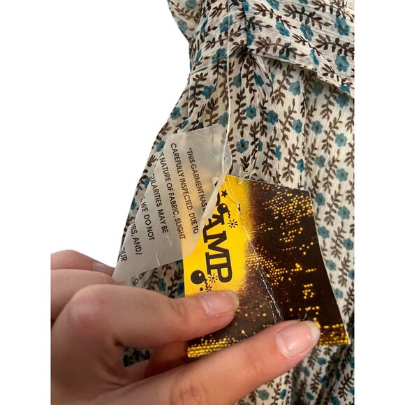 Tramp Womens Smocked Strapless Floral Print S - Picture 3 of 7